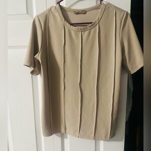 Women top simple plain tan color